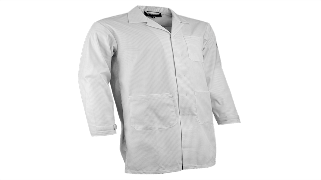 Camice da laboratorio Riutilizzabile Coverguard Unisex, tg. XXL, Colore bianco