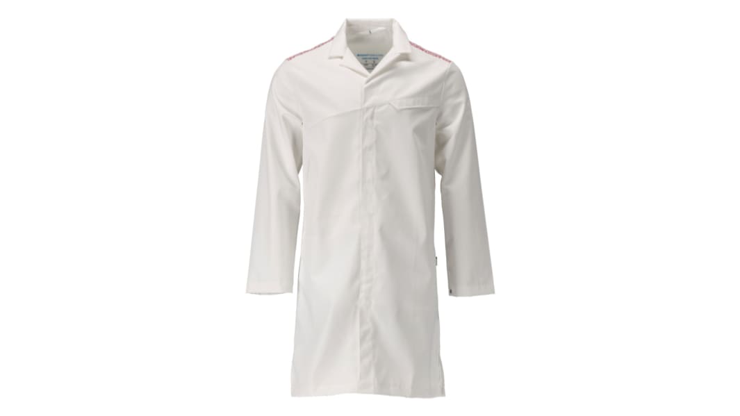 Bata de laboratorio reutilizable para hombre Mascot Workwear de color Blanco/rojo, talla XXL