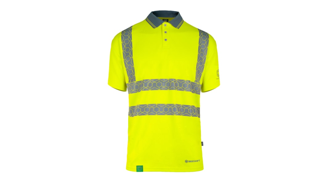 Beeswift EWCPKSS Yellow Unisex Hi Vis Polo Shirt, 3XL