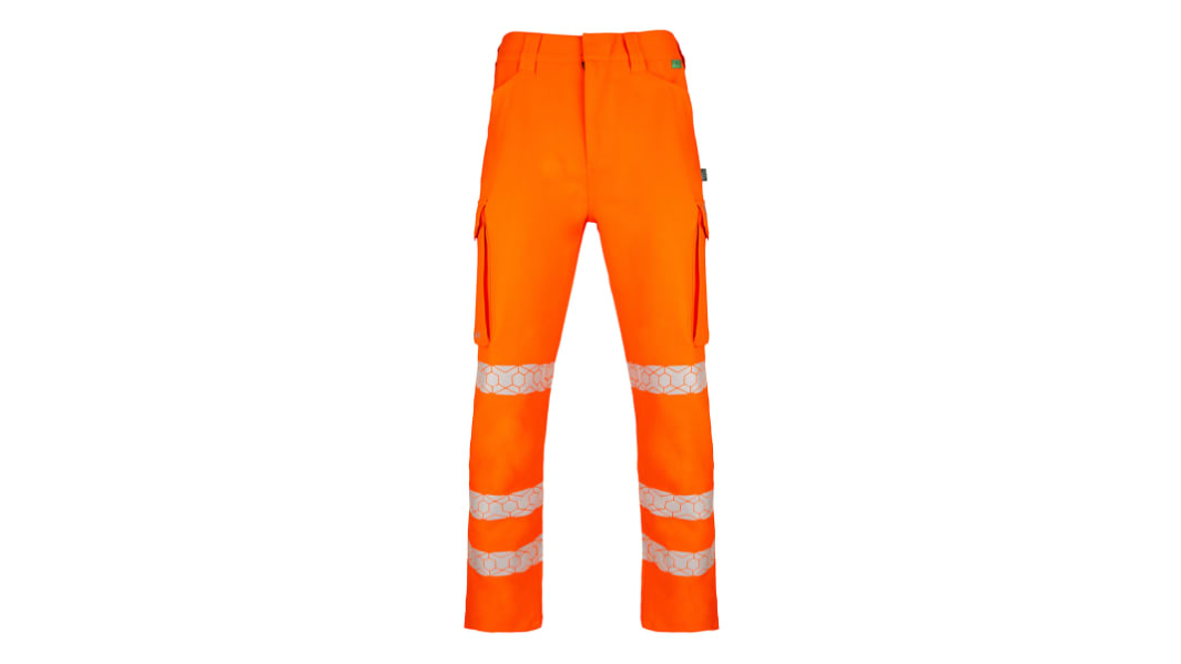 Pantalon haute visibilité Beeswift EWCTR, taille 30pouce, Orange, Confortable, Souple