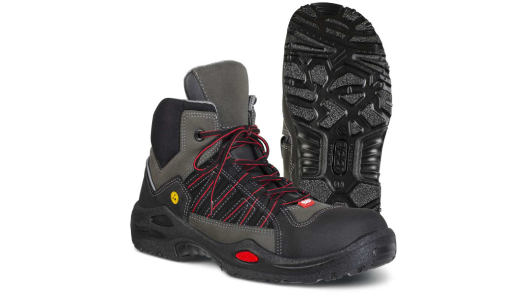 Jalas 1625 Black ESD Safe Aluminium Toe Capped Unisex Ankle Safety Boots, UK 4, EU 37