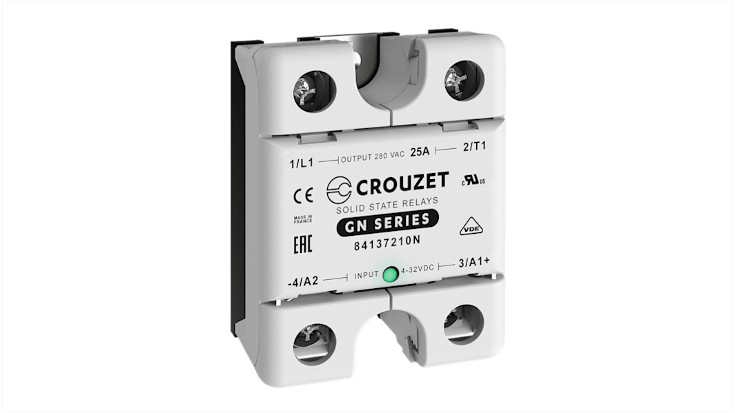 Crouzet GN Kühlkörper Halbleiterrelais 280 V AC / 25 A