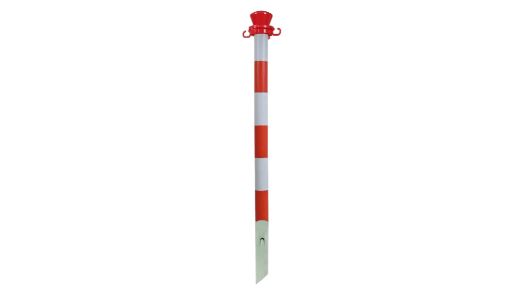 Viso Red & White Plastic Barrier Post