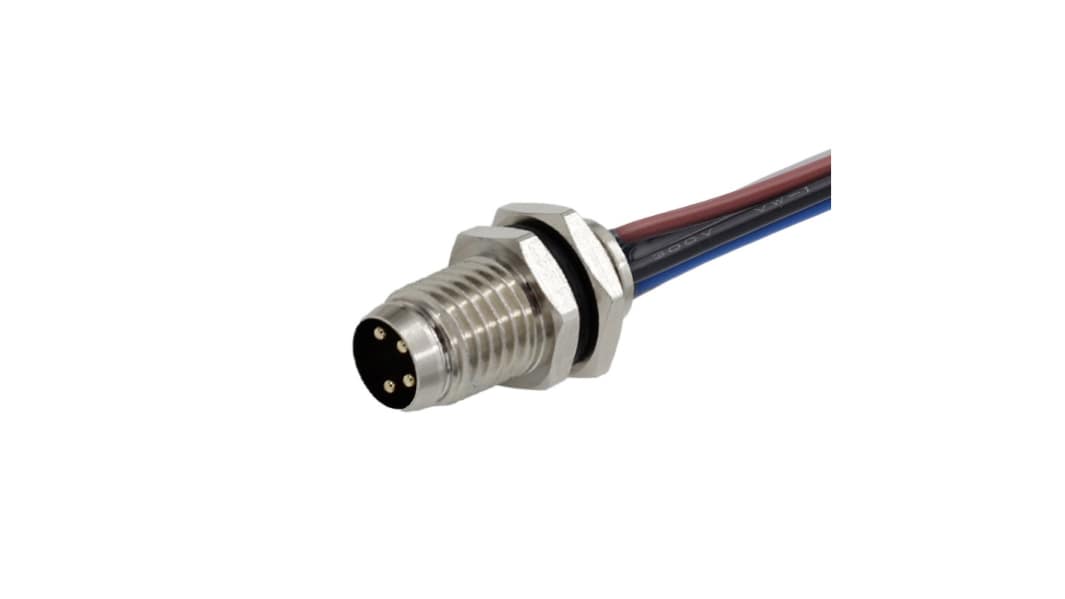 RS PRO Circular Connector, 4 Contacts, Front Mount, Socket, Male, IP67