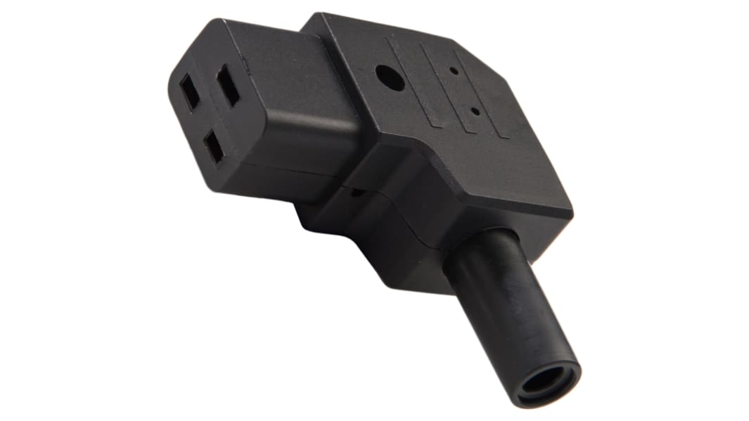 Conector IEC C19 hembra RS PRO, Ángulo izquierdo, Montaje de Cable, 250 V, 16A