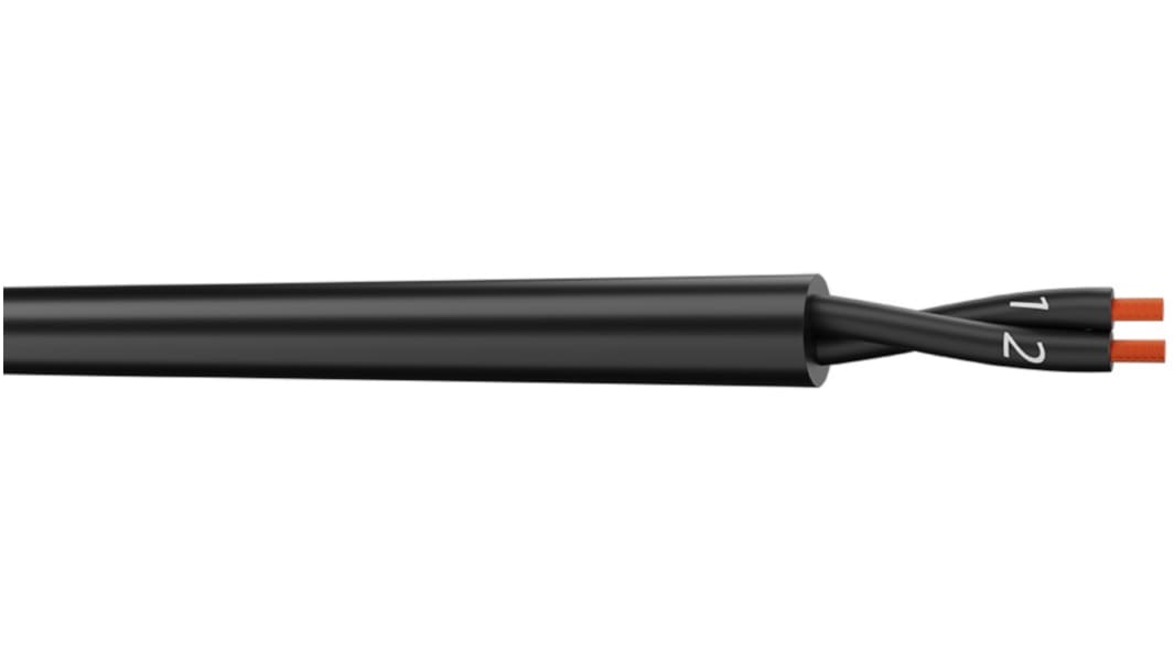 AXINDUS CAELIFLEX Control Cable, 3 Cores, 1.5 mm², YY, Unscreened, 1000m, Black PVC Sheath, 16 AWG
