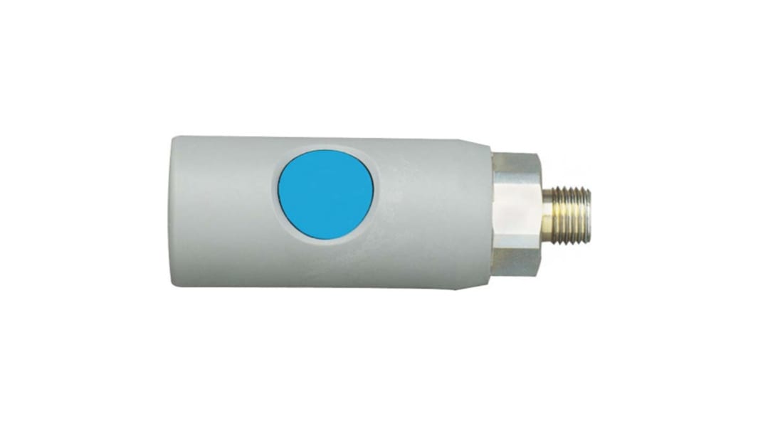 SAM Pneumatische Schnellsteckkupplung Stahl zinkplattiert, 1/2 in Male, Gewinde, 8mm Hersteller: Standard