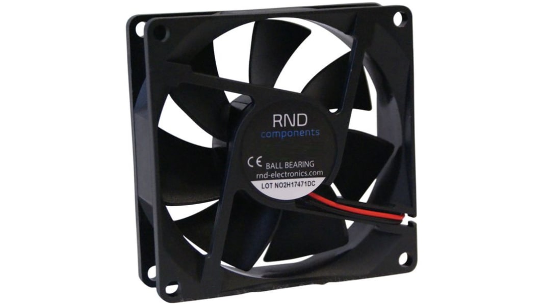 RND Axial Fan, 24 V dc, dc Operation, 46.14cfm, 3.84W, 160mA Max, 80 x 80 x 25mm