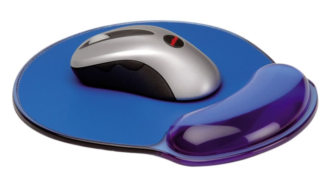 Tappetino per mouse Poliuretano Blu traslucido Roline, 26mm