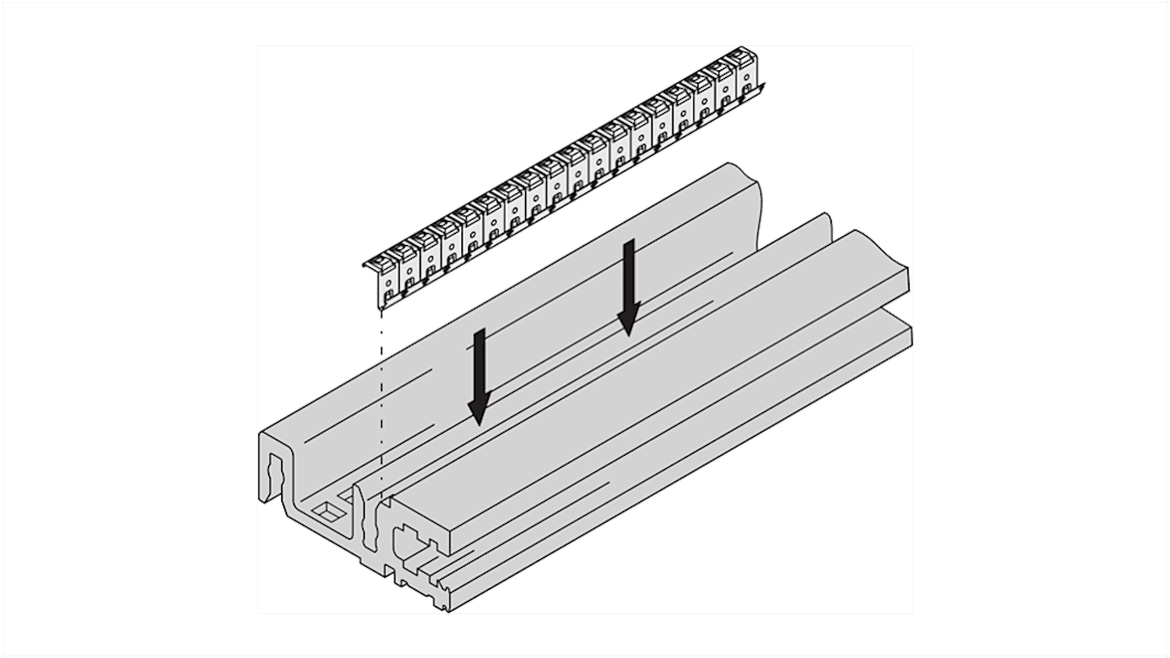 nVent SCHROFF EuropacPRO Series EMC Shielding Kit for Use with Cover Plate, Horizontal Rails, 10 Piece(s), 426.72mm