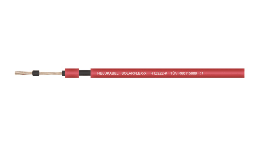 Helukabel Photovoltaik-Kabel 10 mm² Rot -40 bis + 120 °C