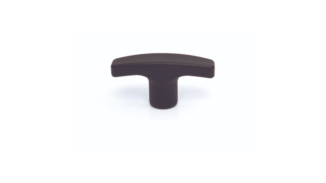 RS PRO Matt Black Thermoplastic Cabinet Handle 26 mm Height, 27mm Width, 80mm Length