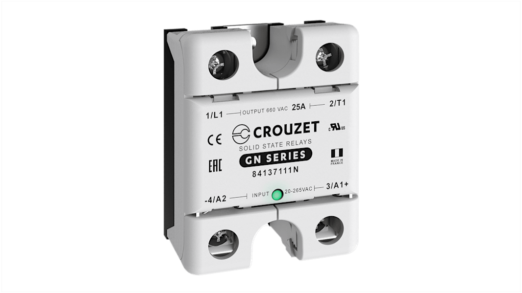 Crouzet GN Tafelmontage Halbleiterrelais 660 V AC / 25 A