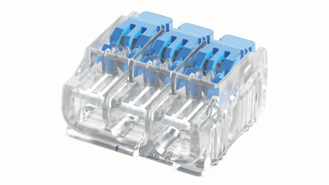 Ideal Industries 中継用端子台, 3極, 32A, 24 → 12 AWG, プッシュイン