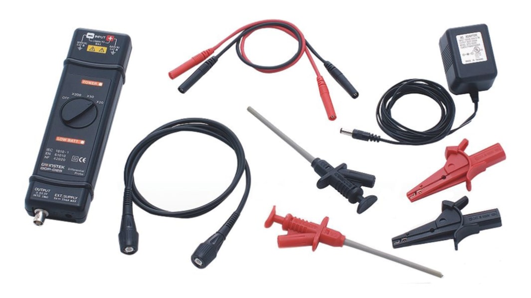 GW Instek GDP Series GDP-025 Oscilloscope Probe, Differential Type, 25MHz, BNC Connector