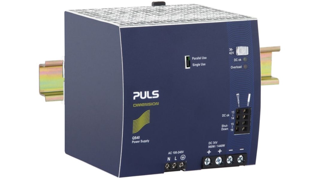 PULS DIN-sín tápellátás, 36V, 26.7A, BE: 240V, 960W