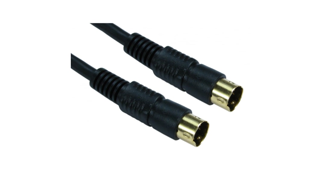 RS PRO DIN Videokabel, SVHS SVHS, Stecker / Stecker Schwarz, L. 5m