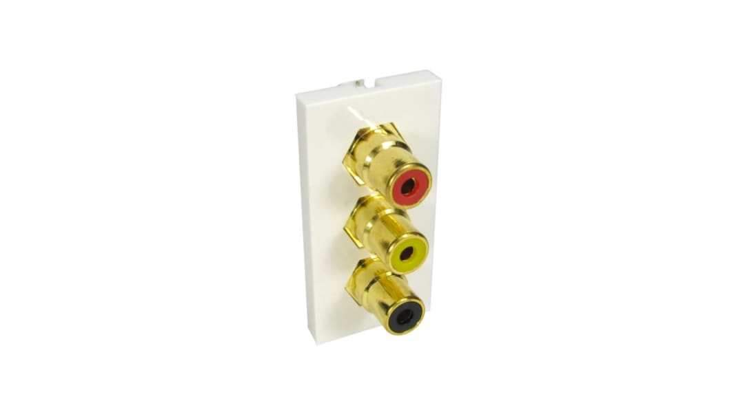 Roseta de vídeo y audio RCA 3 conectores Hembra