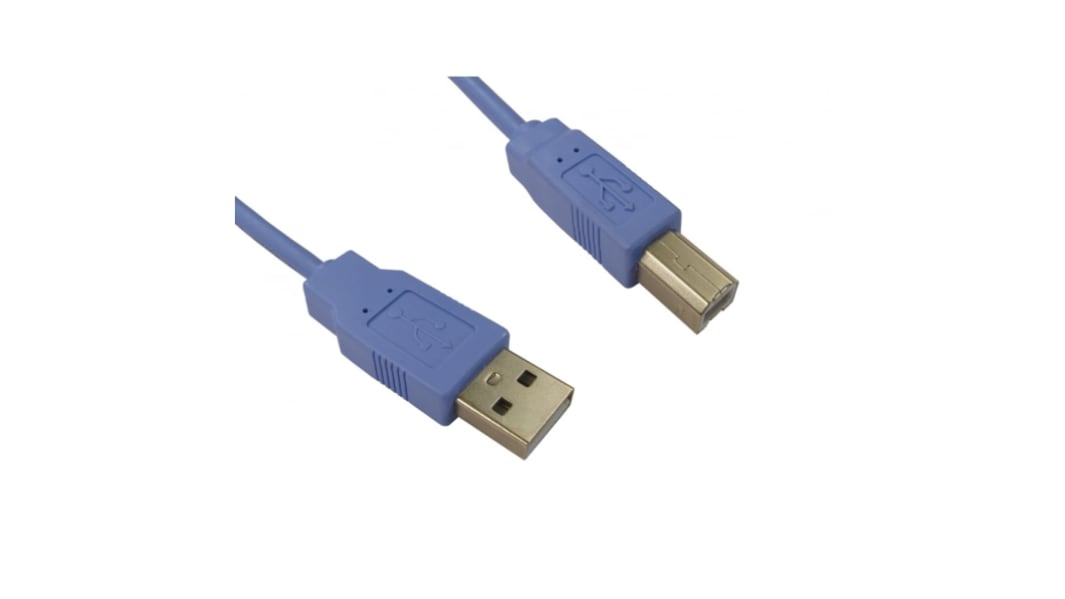 RS PRO USB 2.0, Male USB A to Male USB B, 1.8m
