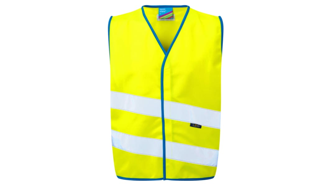 Leo Workwear Yellow Hi-Vis Junior Hi Vis Vest, XS