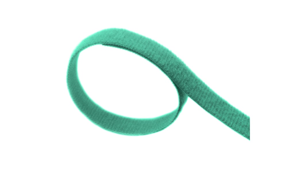 Velcro  Self Engaging Green Reclosable Fastener, 16mm x 25m