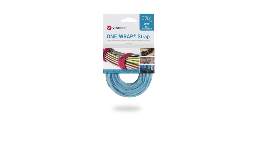 Velcro  Self Engaging Aqua Reclosable Fastener, 25mm x 300mm