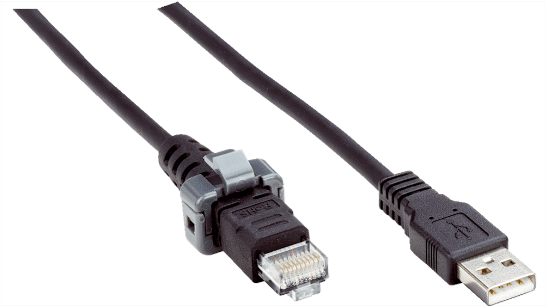 SICK Male USB A to Male RJ45 Cable, 3m, 60452 Series