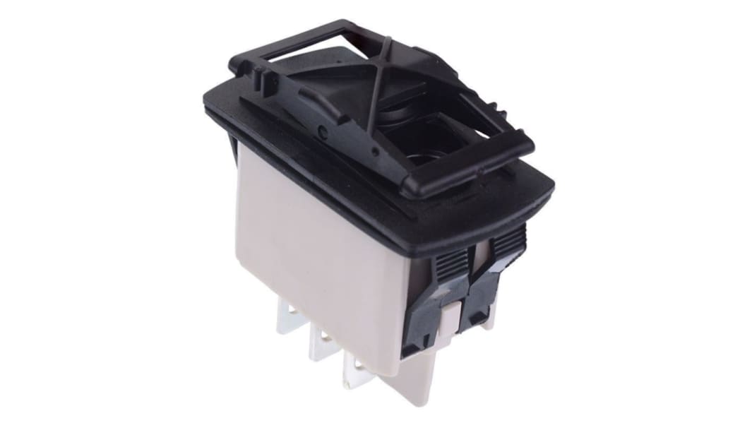 APEM Illuminated ON OFF, Momentary-Off-Momentary Rocker Switch Panel Mount