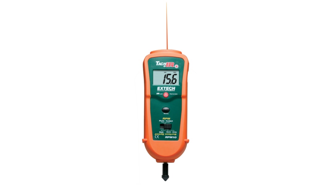 Extech Tachometer Best Accuracy 0.05 % - Laser LCD 99999rpm