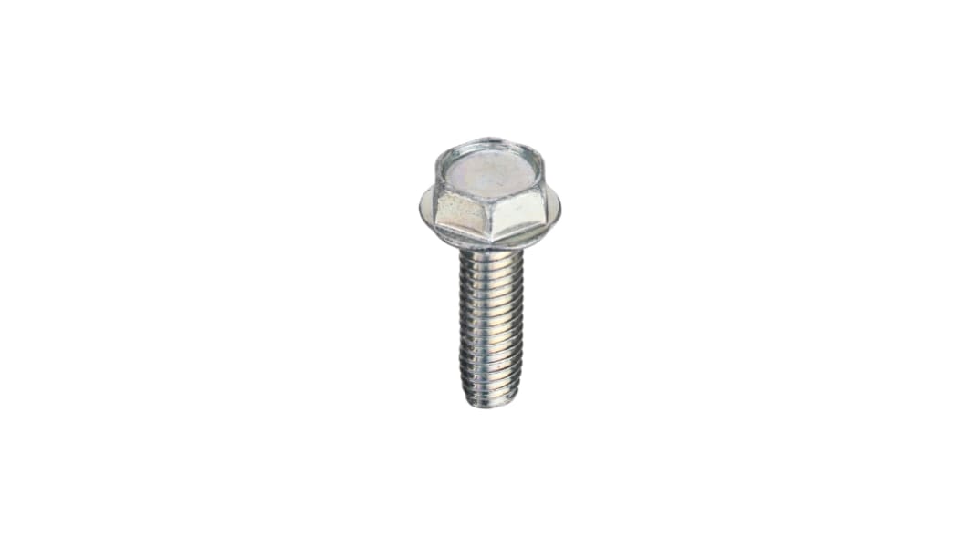 RS PRO Bright Zinc Plated Steel Self Drilling Screw M6 x 0.472in Long x 12mm Long