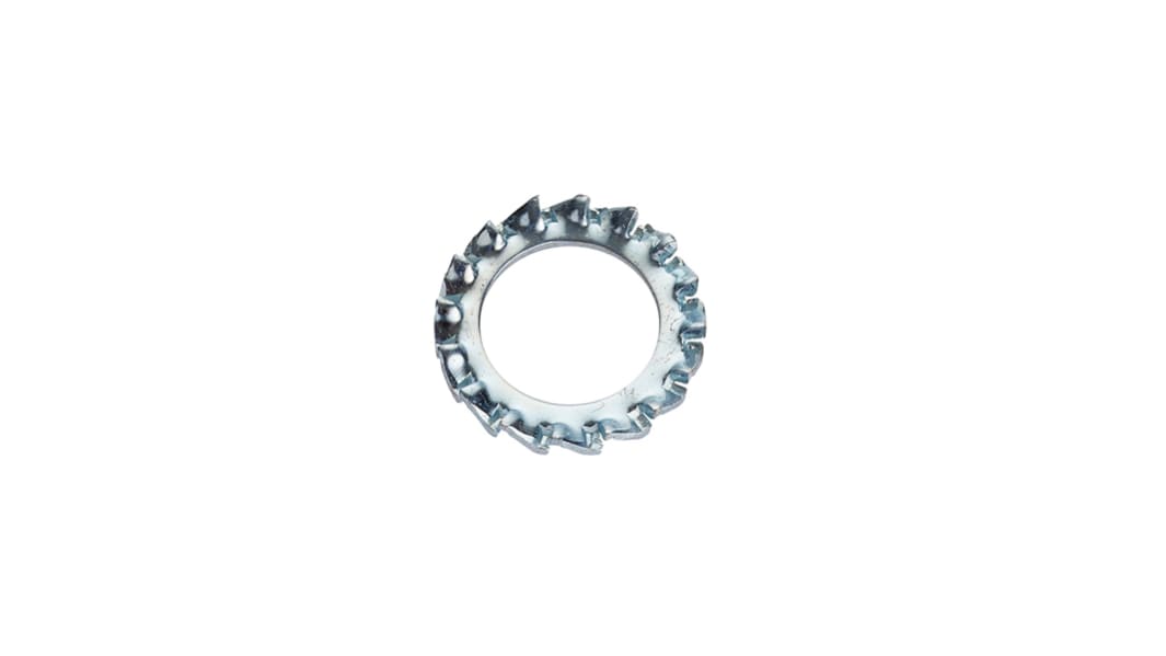 Arandelas Galvanizado brillante, Acero, Diente Externo M20