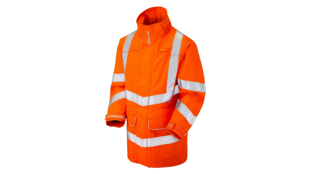Chaqueta alta visibilidad Unisex PULSAR de color Naranja, talla 4XL