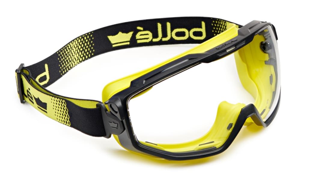 Bolle Safety UNIVERSAL Schutzbrille, Carbonglas, Klar mit UV Schutz, belüftet kratzfest