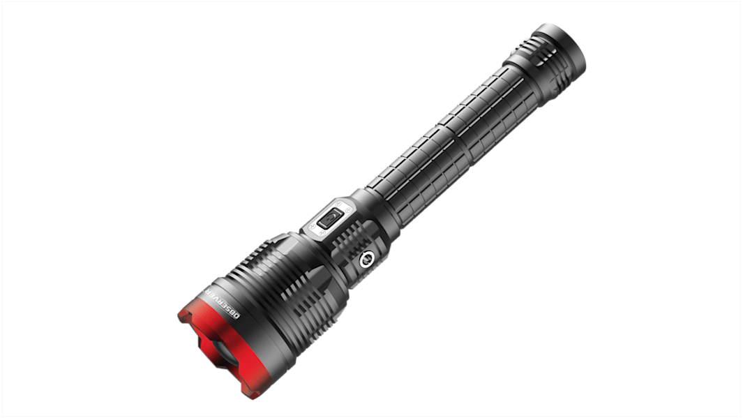 Observer Tools OBS-FL5 Akku Taktische Taschenlampe LED Grau/Rot, 8000, 276 mm