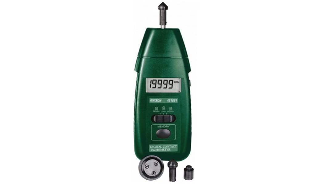 Tacómetro Extech 461891, Contacto, pantalla LCD, 20000rpm, ±0,05%