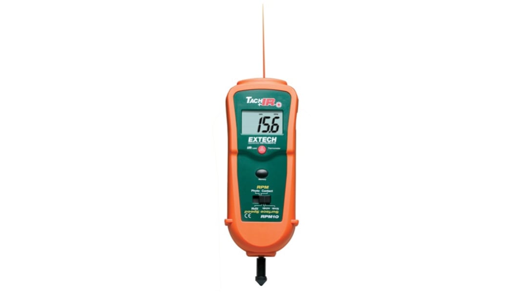 Extech Tachometer Best Accuracy ±0.05 % - Contact, Non Contact LCD 99999rpm