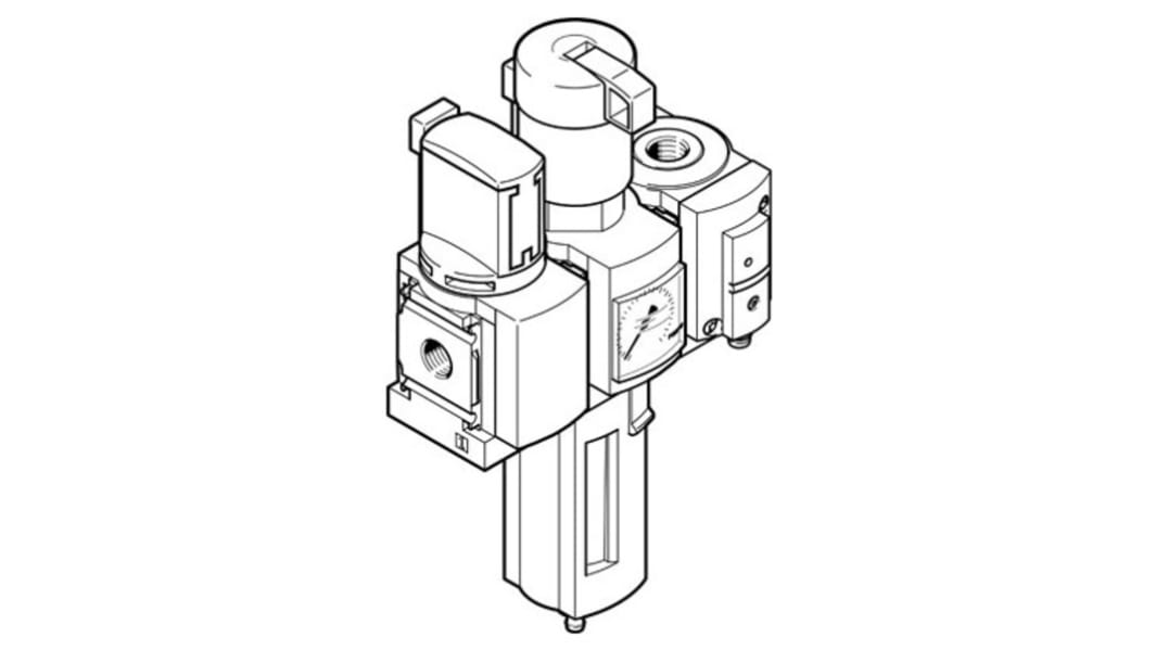 Festo MSB4 G1/4 Wartungseinheit, Filterregler-Öler, manuell 40μm