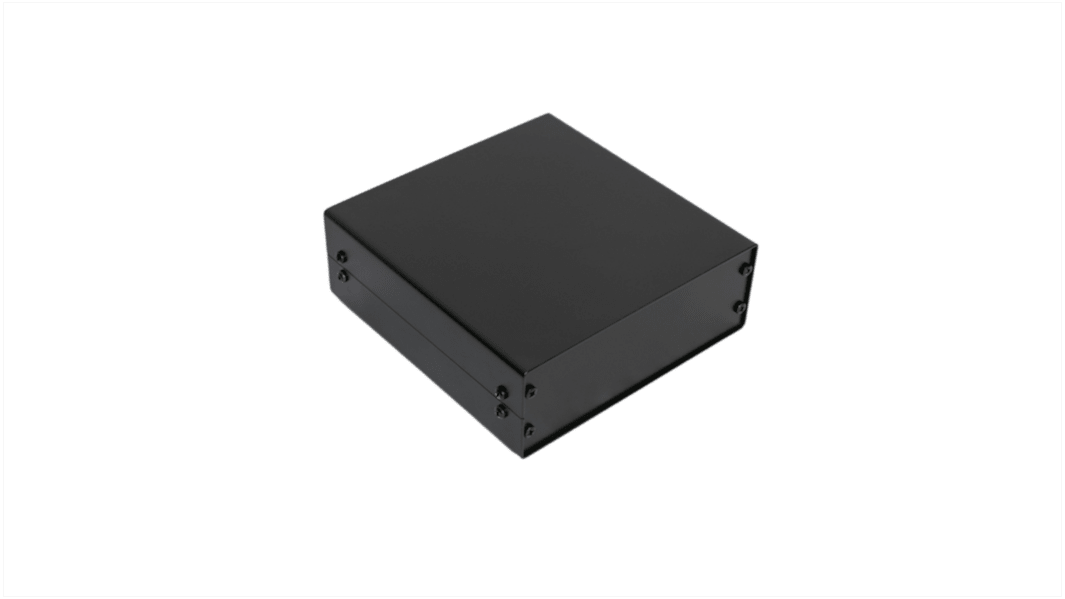 Caja de aluminio RS PRO de Aluminio Negro, 185 x 180 x 65mm, IP40