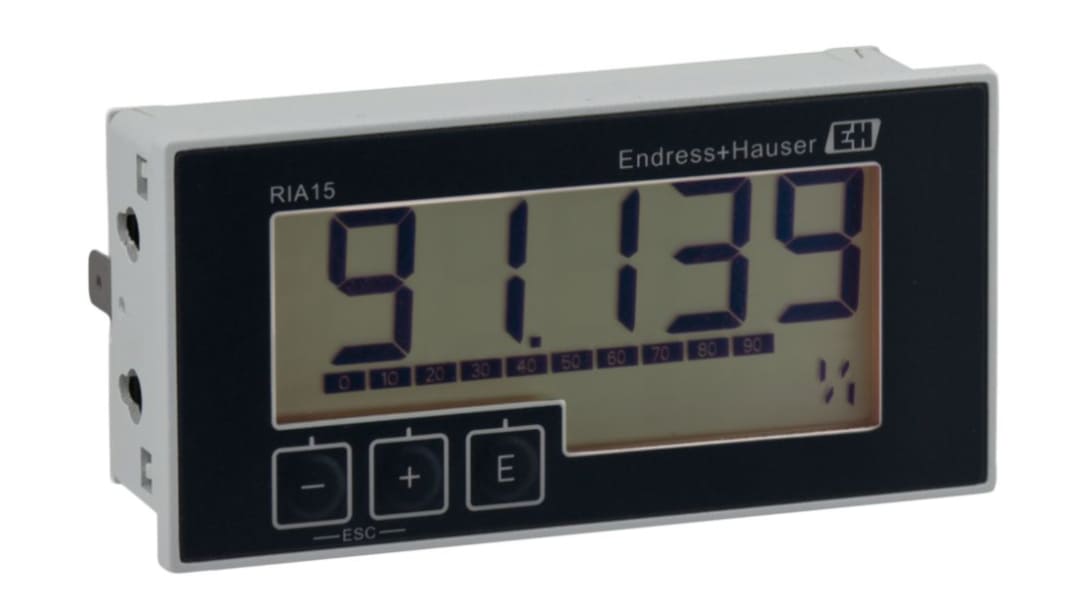 Endress+Hauser RIA15 LCD Process Indicator for Current, 4 → 20 mA, 45mm x 92mm