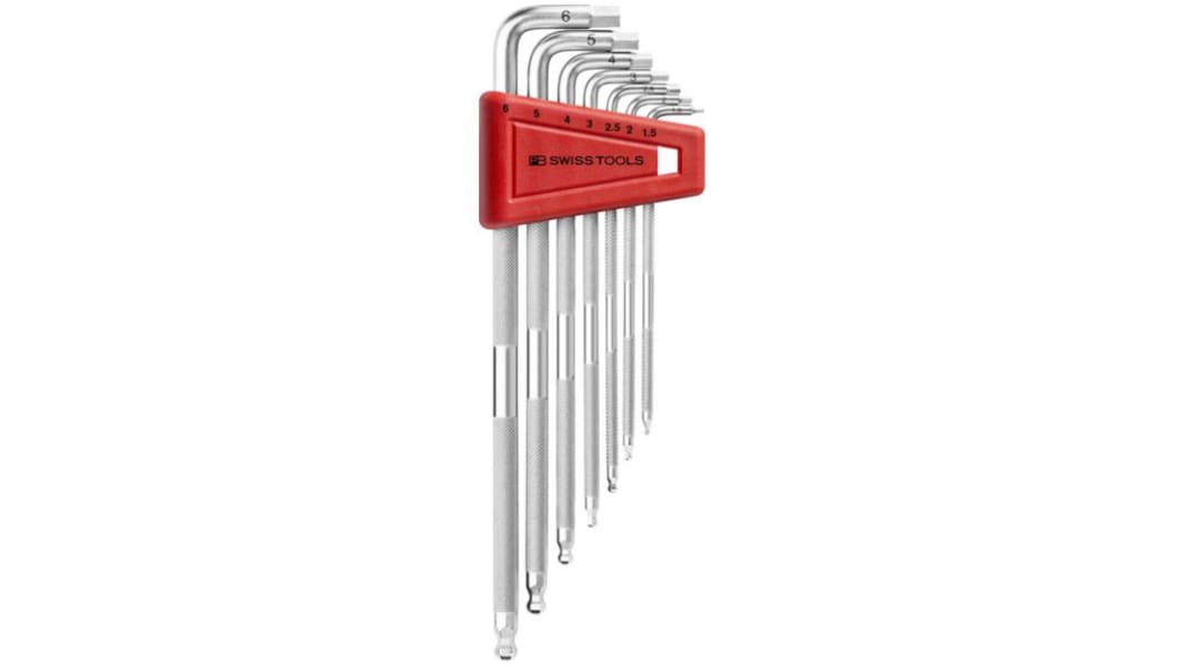 PB SWISS TOOLS 7 piece L Shape Metric Hex Key Set, 1.5 mm, 2.5 mm, 2 mm, 3 mm, 4 mm, 5 mm, 6 mm