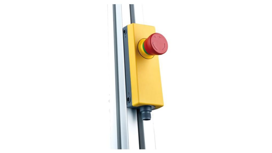 RAFIRAFIX 22 FS+, 2 bryde Nødstopstrykknap, DIN-skinne, 2NC, arreterende funktion, IP65