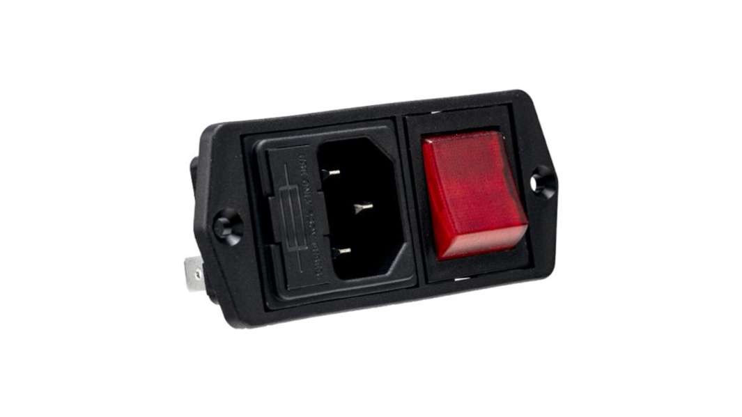 Connettore IEC C14 Bulgin Maschio, 10A, 250 V, 1 fusibile 5 x 20mm, Montaggio a pannello