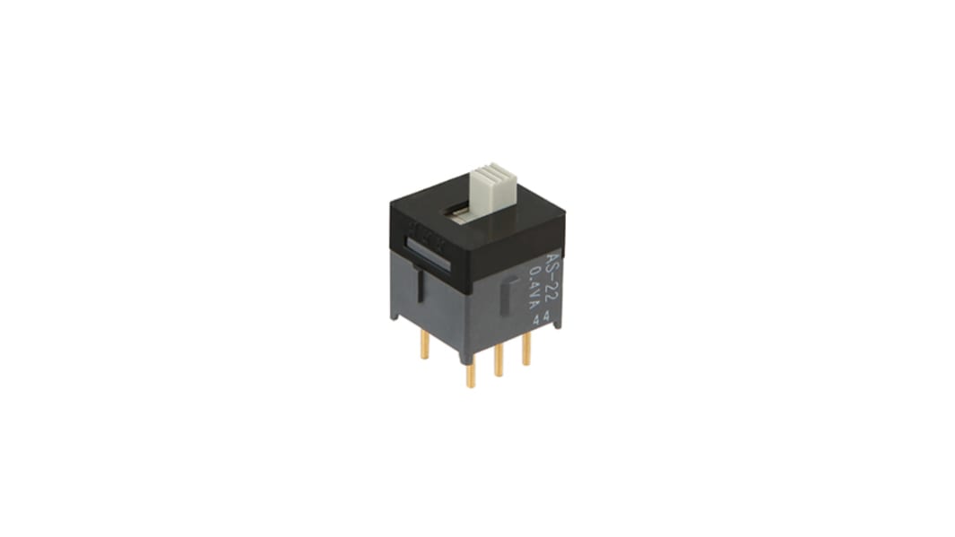 NKK Switches PCB Slide Switch DPDT Latching 100 mA @ 28 V ac/dc Slide