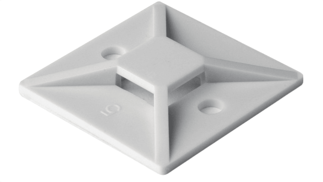 HellermannTyton ケーブルタイマウント , MB, 白, 長さ 28mm, 幅 28 mm, 151-28479 MB4-PA66-WH
