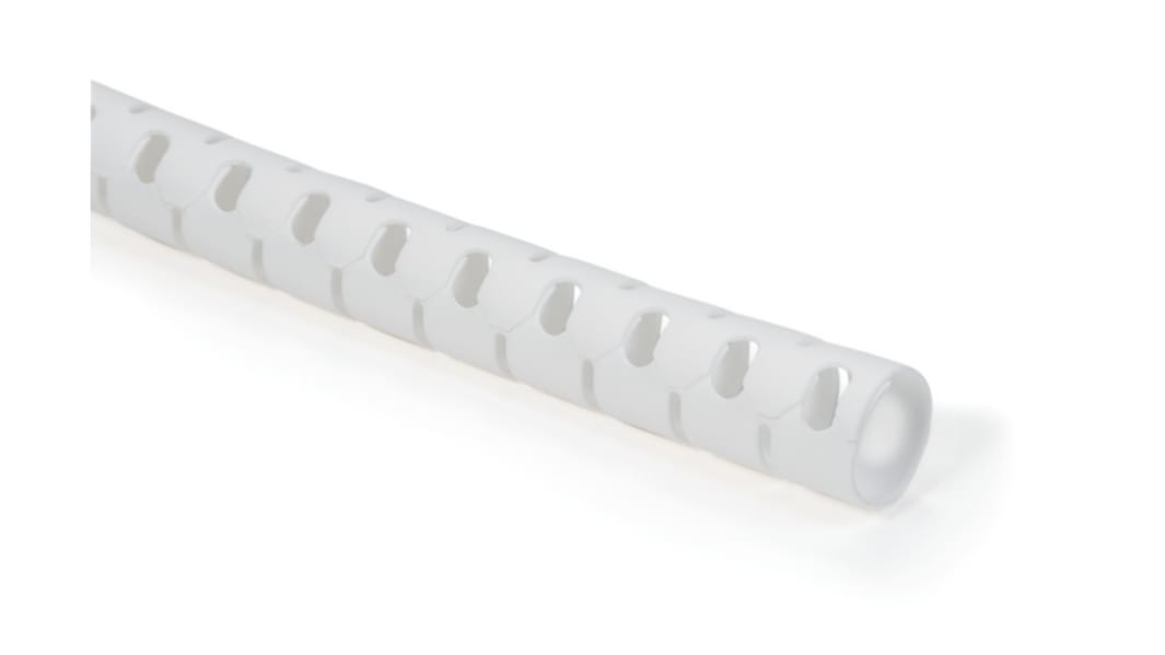 Organizador de cables en espiral HellermannTyton Helawrap de Polypropylene Blanco, Ø máx. 27mm, long. 25m