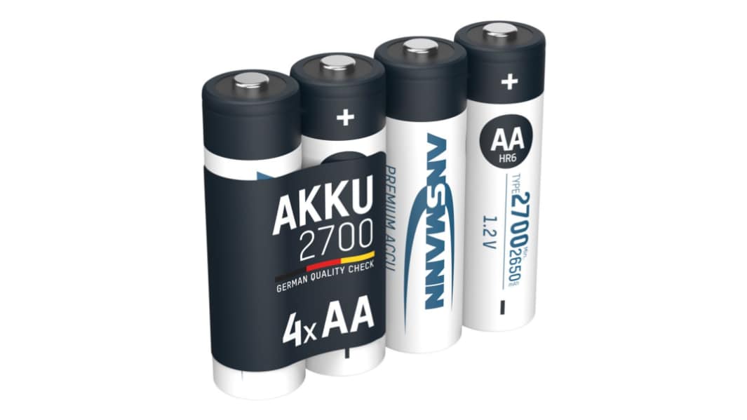 Pilas AA recargables NiMH Ansmann, 1.2V, 2.7Ah, 4 unidades