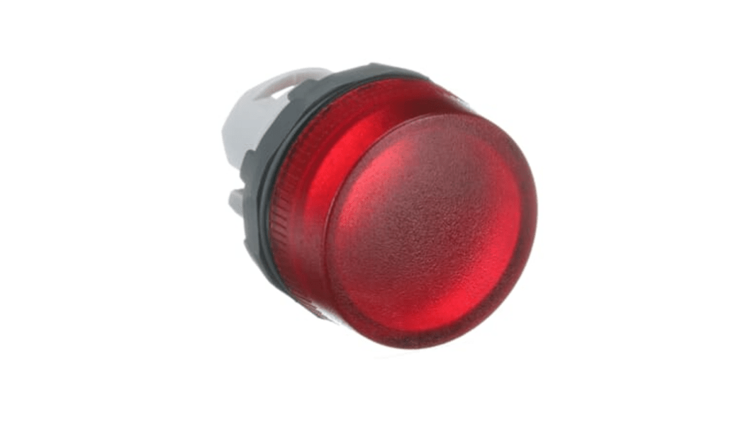 ABB CombiLine-Modular II Leuchtmelder-Frontelement, Tafelausschnitt-Ø 22mm, Tafelmontage, Rot Rund Kunststoff IP 66