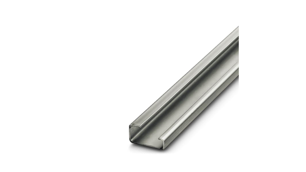 Phoenix Contact Galvanised Steel Unperforated DIN Rail, G Compatible, 2m x 32mm x 15mm