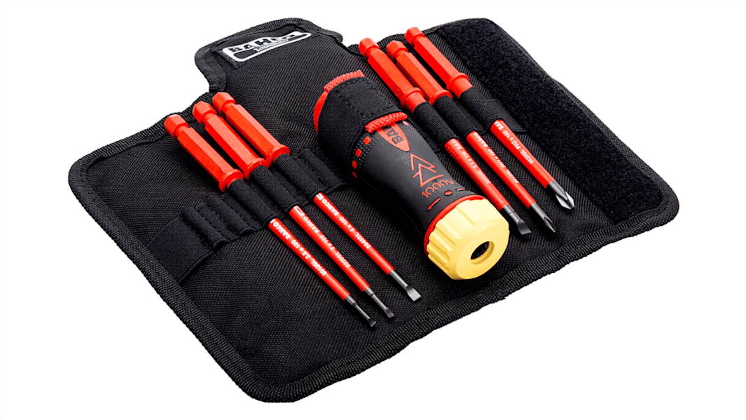 Bahco Auswechselbarer isolierter Schraubendrehersatz, 7-teilig Schlitz, PHILLIPS®