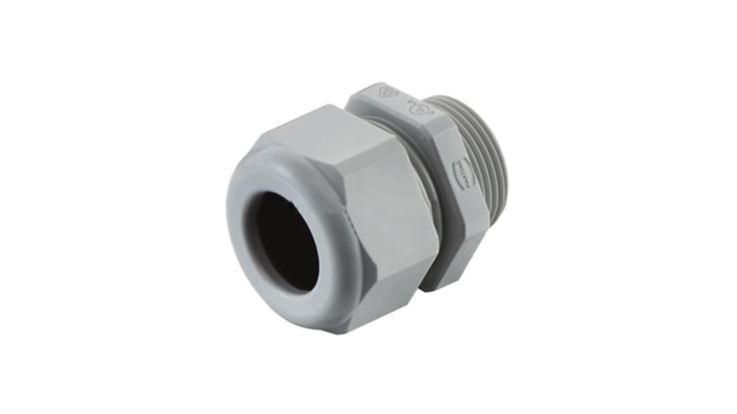 HARTING Han CGM-P Series Grey Thermoplastic Cable Gland, M20 Thread, 6mm min., 12mm max., IP68, IP69K